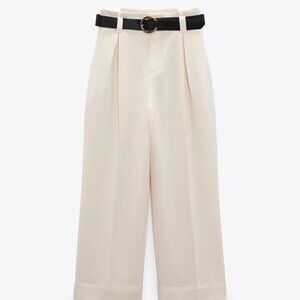 Zara Belted Paperbag Pants Size Medium